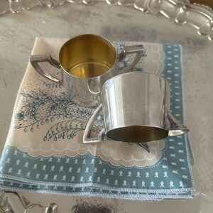 Silver Plated Cream & Sugar